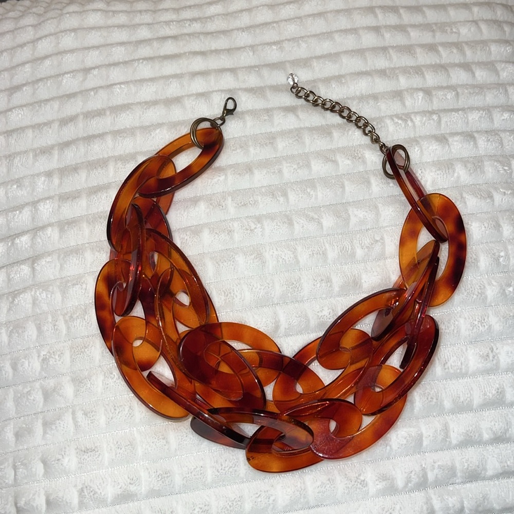 Chunky Acrylic Necklace. Two (2) layers.